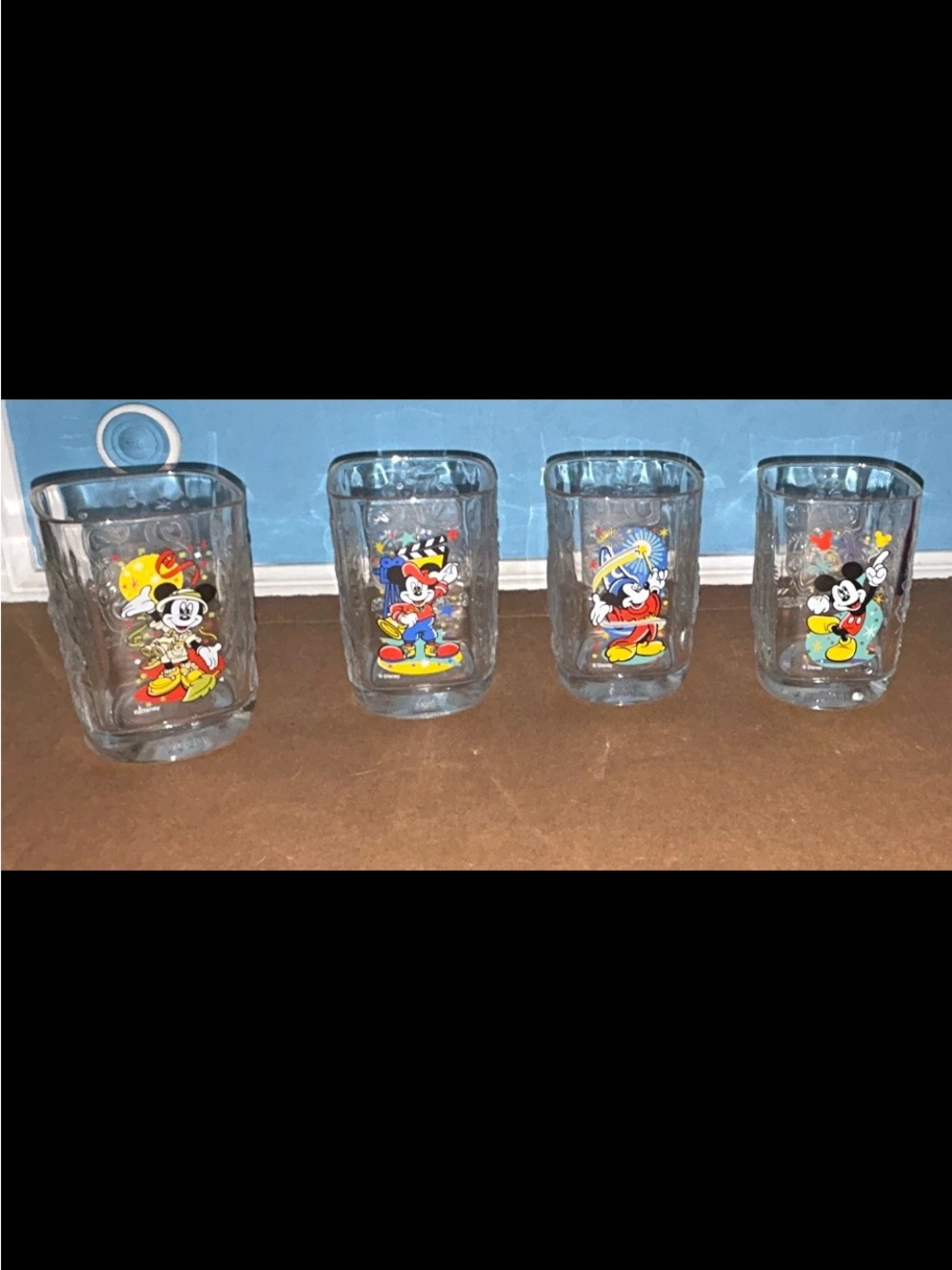 Y2K Disney Mickey Mouse Glass Set of 4